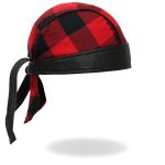 Hot Leathers HWH1108 Red Buffalo Plaid Headwrap - Image 4