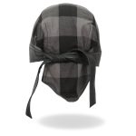 Hot Leathers HWH1110 Gray Buffalo Plaid Headwrap - Image 5