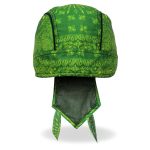 Hot Leathers HWH1116 Green Paisley Headwrap - Image 2