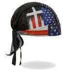 Hot Leathers HWH1120 Flag Cross Headwrap - Image 4