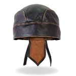 Hot Leathers HWL1008 Brown Rub-Off Seam Leather Headwrap - Image 2