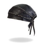 Hot Leathers HWL1009 Grey Rub-Off Seam Leather Headwrap - Image 6