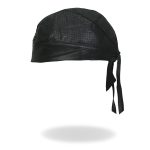 Hot Leathers HWL1010 Black Perforated Leather Headwrap - Image 6