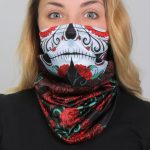 Hot Leathers HWN2003 Sugar Skull Neck Gaiter Mask - Image 2