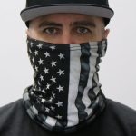 Hot Leathers HWN2006 Gray Flag Neck Gaiter Mask - Image 2