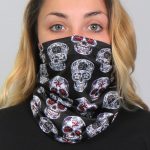 Hot Leathers HWN2018 Sugar Skulls Neck Gaiter Mask - Image 2