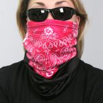 Hot Leathers HWN2020 Pink Paisley Neck Gaiter Mask - Image 2