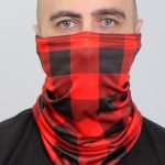 Hot Leathers HWN2022 Red & Black Plaid Neck Gaiter - Image 2