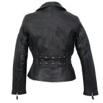 Hot Leathers JKL1009 Ladies Braided Motorcycle Leather Jacket - Image 2