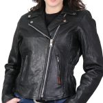 Hot Leathers JKL1009 Ladies Braided Motorcycle Leather Jacket - Image 6