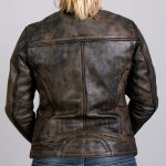 Hot Leathers JKL1024 Women’s Distressed Brown Leather Jacket with Conceal and Carry Pockets - Image 3