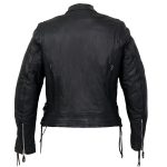 Hot Leathers JKL1025 Ladies Lace Up Sleeves Leather Jacket - Image 2