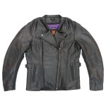 Hot Leathers JKL1032 Ladies Black Leather Jacket with Vented Side Snaps - Image 13
