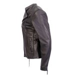 Hot Leathers JKL1032 Ladies Black Leather Jacket with Vented Side Snaps - Image 2