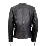 Hot Leathers JKL1032 Ladies Black Leather Jacket with Vented Side Snaps - Image 3