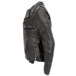 Hot Leathers JKL1034 Ladies Black Leather MC Jacket with Plaid Flannel Lining - Image 2