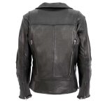 Hot Leathers JKL1034 Ladies Black Leather MC Jacket with Plaid Flannel Lining - Image 3