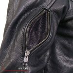 Hot Leathers JKL1034 Ladies Black Leather MC Jacket with Plaid Flannel Lining - Image 8