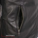 Hot Leathers JKL1034 Ladies Black Leather MC Jacket with Plaid Flannel Lining - Image 9