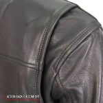 Hot Leathers JKL1034 Ladies Black Leather MC Jacket with Plaid Flannel Lining - Image 11