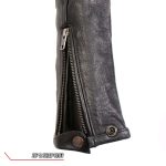Hot Leathers JKL1034 Ladies Black Leather MC Jacket with Plaid Flannel Lining - Image 12