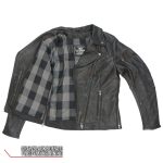 Hot Leathers JKL1034 Ladies Black Leather MC Jacket with Plaid Flannel Lining - Image 13