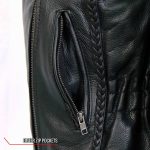 Hot Leathers JKL2001 Women’s Black ‘Embroidered Bling Rose Design’ Braided Motorcycle Leather Jacket - Image 10