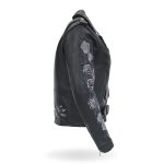 Hot Leathers JKL2002 Women’s Black ‘Rose Embroidered’ Motorcycle Style Leather Jacket - Image 11
