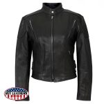 Hot Leathers JKL5001 USA Made Ladies Vented Black Leather Jacket - Image 11
