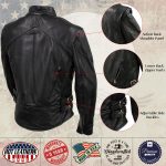 Hot Leathers JKL5001 USA Made Women’s ‘Foxy’ Black Premium Leather Jacket with Vents - Image 5