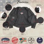 Hot Leathers JKL5001 USA Made Women’s ‘Foxy’ Black Premium Leather Jacket with Vents - Image 4