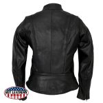 Hot Leathers JKL5002 USA Made Ladies Clean Cut Black Leather Jacket - Image 2