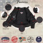 Hot Leathers JKL5002 USA Made Women’s ‘Pristine’ Black Premium Motorcycle Leather Jacket - Image 4