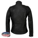 Hot Leathers JKL5003 USA Made Women’s Black Clean Cut Leather Jacket - Image 2