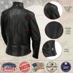 Hot Leathers JKL5003 USA Made Women’s ‘Serene’ Black Clean Cut Premium Leather Jacket - Image 5