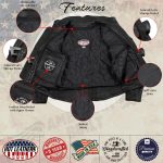 Hot Leathers JKL5003 USA Made Women’s ‘Serene’ Black Clean Cut Premium Leather Jacket - Image 4