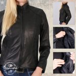 Hot Leathers JKL5003 USA Made Women’s ‘Serene’ Black Clean Cut Premium Leather Jacket - Image 6