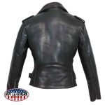 Hot Leathers JKL5004 Women’s Black Premium USA Made Classic Motorcycle Style Leather Jacket - Image 2