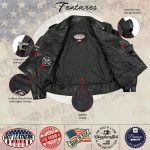 Hot Leathers JKL5004 USA Made Womens ‘The Flaunt’ Premium Black Classic Motorcycle Style Leather Jacket - Image 4