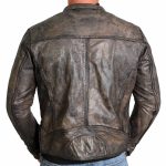 Hot Leathers JKM1019 Men’s Distressed Brown Leather Jacket with Inside Storage Pockets - Image 2