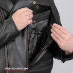 Hot Leathers JKM1022 Mens Motorcycle Leather Jacket with Concealed Carry Pocket - Image 6