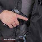 Hot Leathers JKM1023 Men’s Black High Visibility Nylon Jacket with Concealed Carry Pocket - Image 12