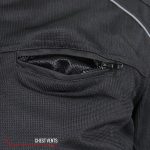Hot Leathers JKM1024 Men’s Black All Weather Armored Nylon Jacket with Concealed Carry Pocket - Image 10