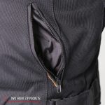 Hot Leathers JKM1024 Men’s Black All Weather Armored Nylon Jacket with Concealed Carry Pocket - Image 8