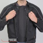Hot Leathers JKM1024 Men’s Black All Weather Armored Nylon Jacket with Concealed Carry Pocket - Image 9