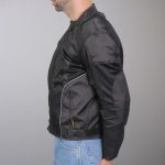 Hot Leathers JKM1025 Men’s Black Armored  Nylon Mesh Jacket with Reflective Piping and Concealed Carry Pocket - Image 2