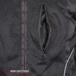 Hot Leathers JKM1025 Men’s Black Armored  Nylon Mesh Jacket with Reflective Piping and Concealed Carry Pocket - Image 7