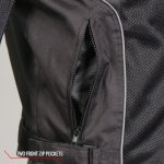 Hot Leathers JKM1025 Men’s Black Armored  Nylon Mesh Jacket with Reflective Piping and Concealed Carry Pocket - Image 9