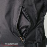 Hot Leathers JKM1026 Men’s Black Nylon Jacket with Orange Reflective Trim - Image 4