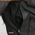 Hot Leathers JKM1026 Men’s Black Nylon Jacket with Orange Reflective Trim - Image 6